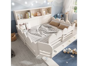 Lit simple 140x190 cm <strong></strong> <strong>OPULERANE TRADING LTD</strong> coloris blanc