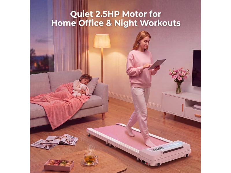  Tapis de marche pliable sous bureau 1-6 kmh avec télécommande homvra  - Conforama B