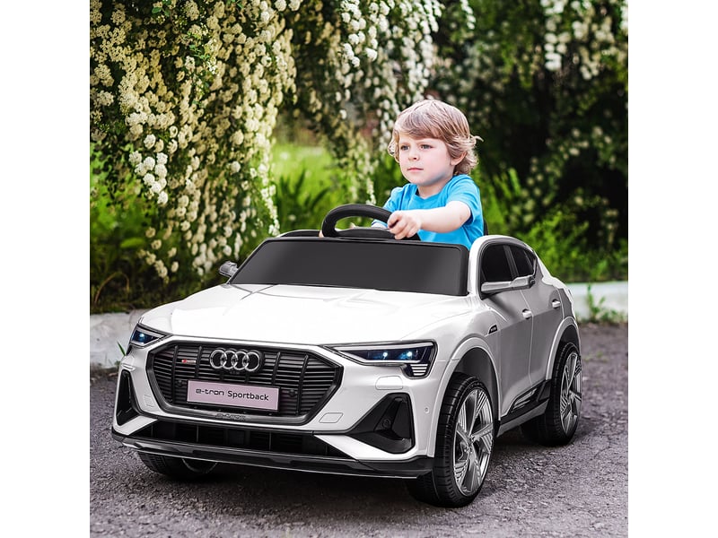  Voiture électrique audi e-tron sportback sous licence, 12 v, 5 kmh, télécommande 2,4g, led, musique, klaxon, usb mp3  - Conforama D