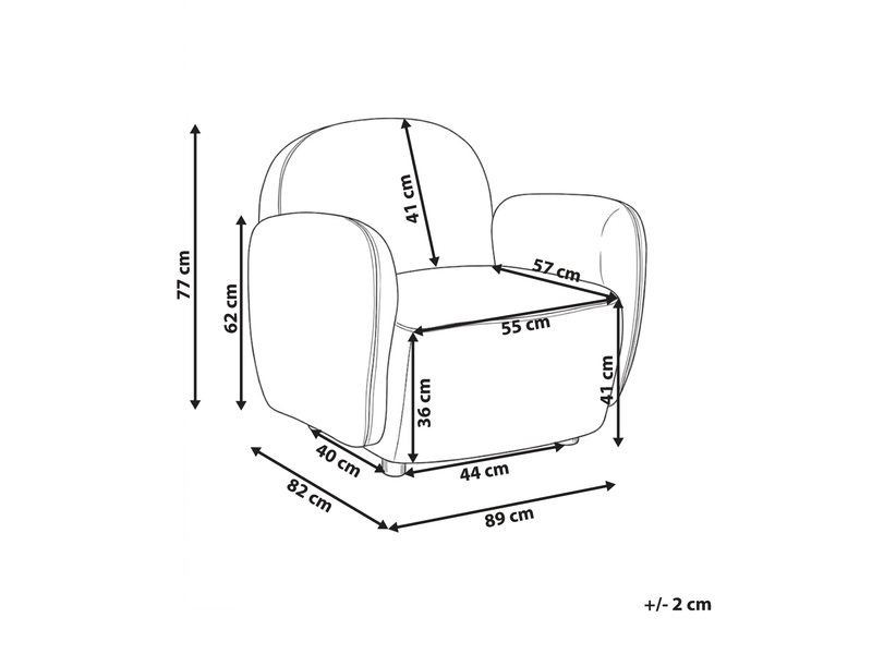 Fauteuil jule bouclé blanc cassé - Conforama C