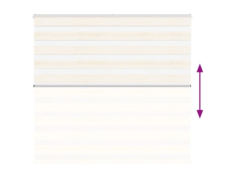  Store zèbre, store de fenêtre beige marbré largeur du tissu 155,9 cm polyester cf48286  - Conforama E