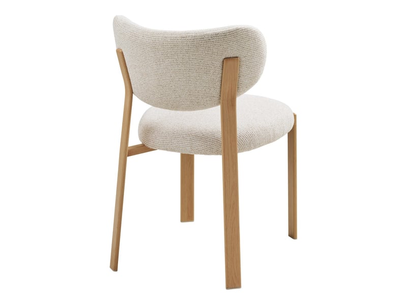  Chaise en tissu beige x2  - Conforama D