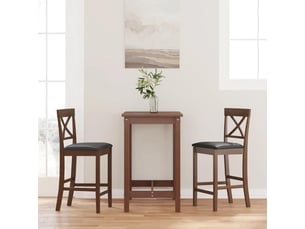 Lot de 2 tabouret de bar avec coussins en bois massif marron et caoutchouc shl67716