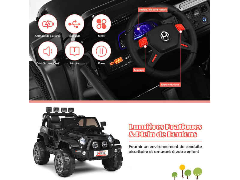 COSTWAY 12V Lamborghini Voiture Electrique Enfants avec Télécommande 2,4G, Véhicule Electrique