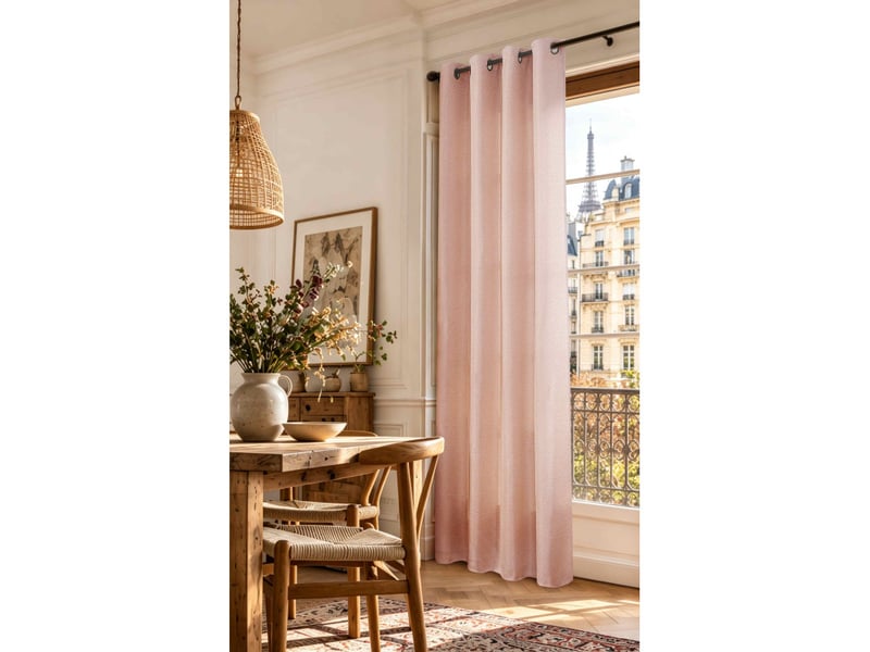  Lot de 2 rideaux à œillets 140 x 240 cm victoria fils teints jacquard  - Conforama B