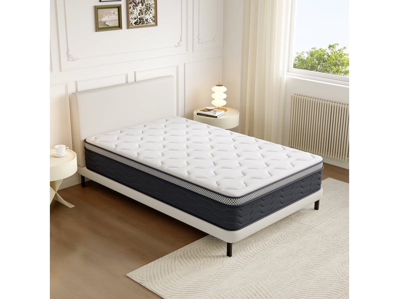  Matelas ressorts 140x190 cm, confort, 7 zones ergonomique,25 cm d'épaisseur  - Conforama E
