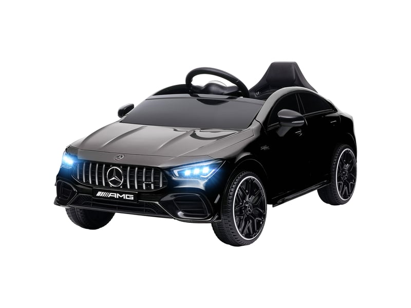  Voiture électrique pour enfants, télécommandée, avec roulettes de transport, phares led et klaxon, pour les enfants de 3 à 6 ans, noire.  - Conforama B