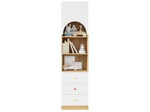 Armoire 1 porte(s) battante  3 tiroir(s) MODFU  coloris bicolore largeur 50 cm