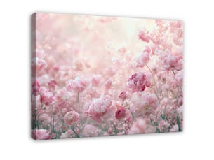 Tableau décoration murale impression sur toile fleurs pivoines rose - 120x80 cm - tableau décoration murale chambre et salon