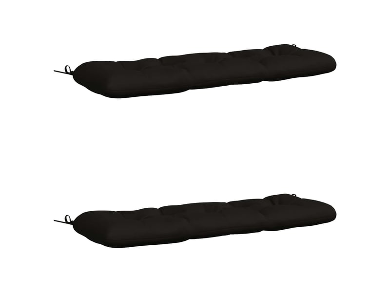  Lot de 2 coussins de banc, coussins d'assise vianen 100 % polyester noir cf57656  - Conforama A