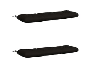 Lot de 2 coussins de banc, coussins d'assise vianen 100 % polyester noir cf57656