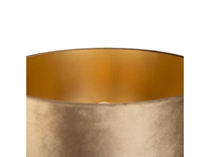 Lampadaire doré avec abat-jour bronze et intérieur doré 50cm - linden  - Conforama D