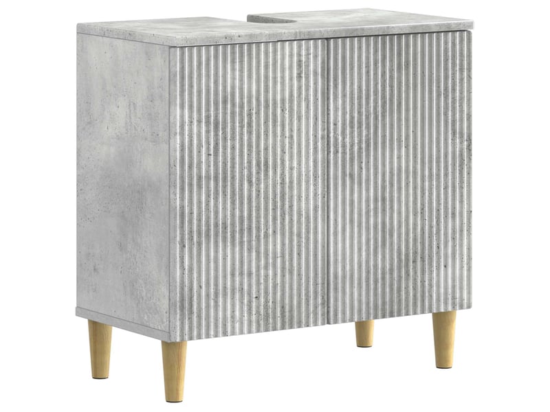 Ensemble de meuble de salle de bain 3 pièces arnhem gris béton cf63323 - Conforama D