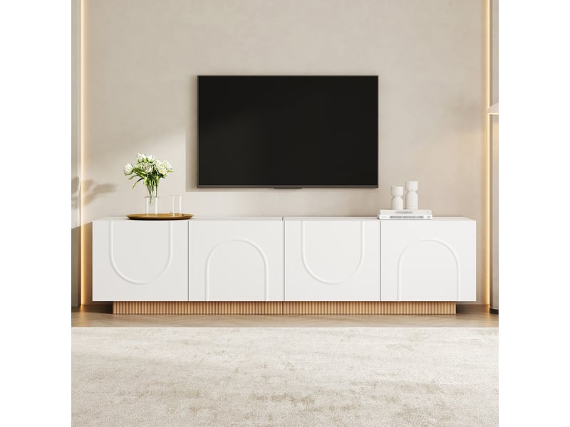  Meuble tv blanc 170 cm mdf  - Conforama B