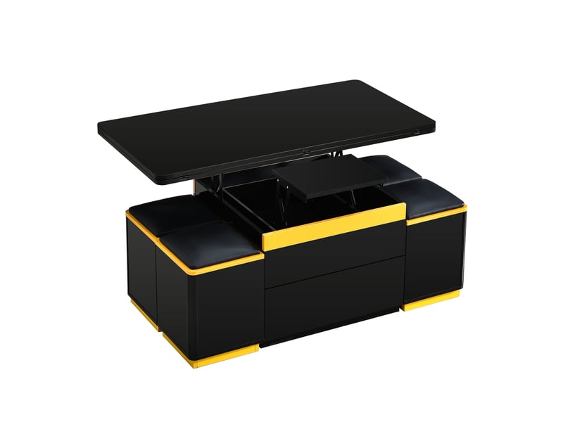  Table basse 100x50x43 cm coloris noir ORGL1423S - Conforama A