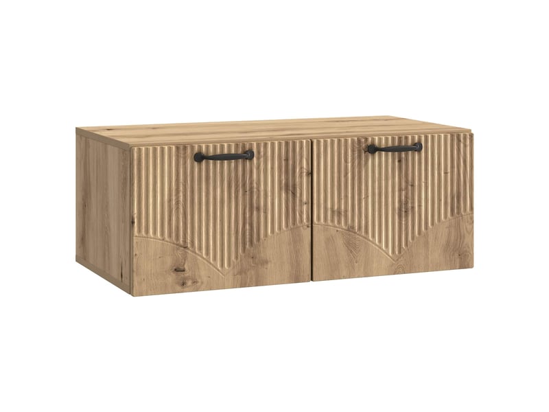  Meuble tv - banc tv - meuble de rangement mural 78,5 x 41 x 30 cm chêne artisanal  - Conforama A