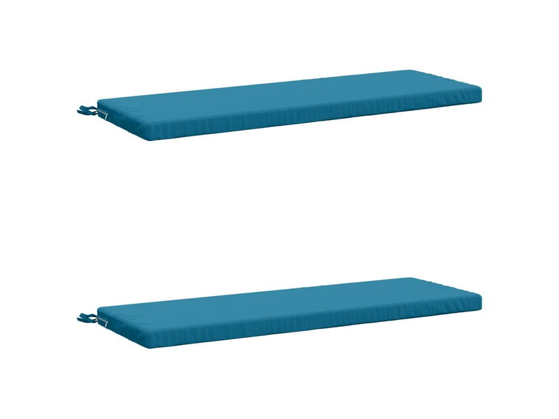  Lot de 2 coussins de banc, coussins d'assise soest 100 % polyester bleu clair cf56775  - Conforama A