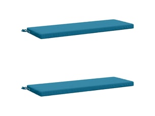 Lot de 2 coussins de banc, coussins d'assise soest 100 % polyester bleu clair cf56775