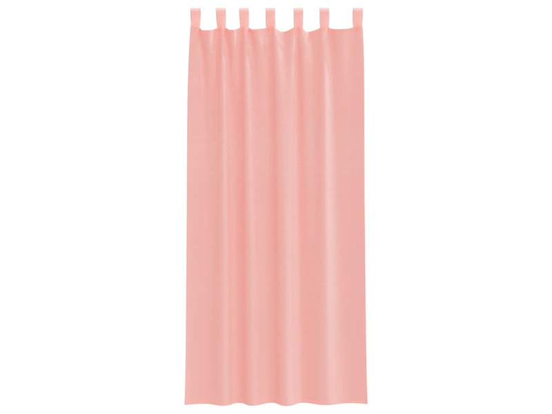  Lot de 2 rideaux en voile, voilages avec passe-tringles rose cf44481  - Conforama D