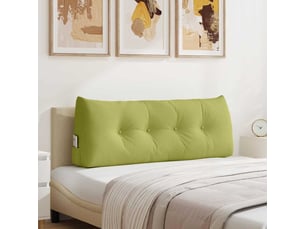 Coussin de dos, coussin de dossier vert clair 120 x 24 x 50 cm tissu cf55041
