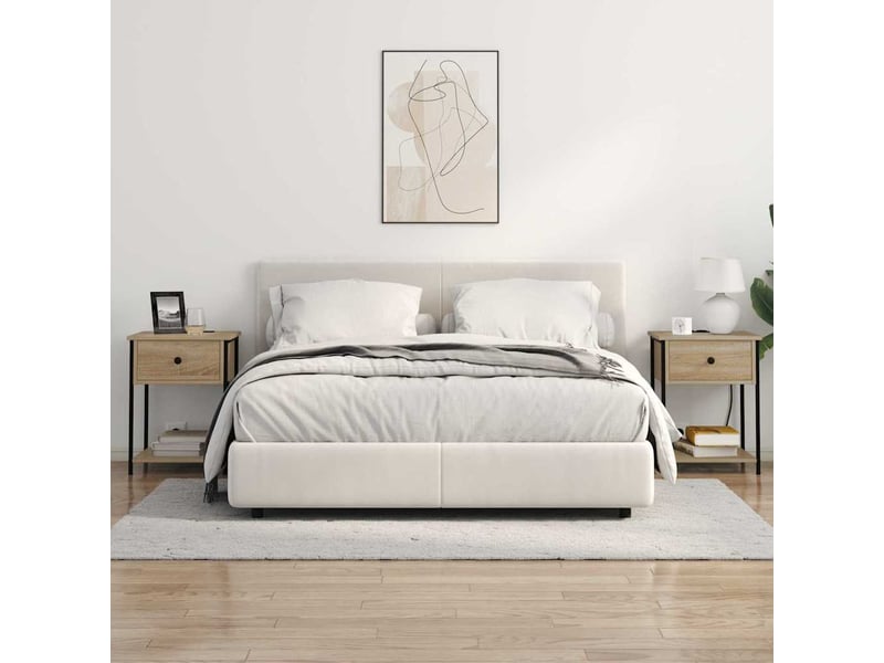 Table de chevet - cabinet de chevet - table de nuit 2 pc chêne sonoma 42 x 41 x 56 cm - Conforama C