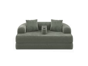 Canapé droit relax manuel <strong>VVBV</strong> <strong></strong> 2 places Velours vert