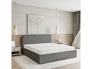 Lit coffre 140x200 cm <strong>MASSENO</strong>  <strong></strong> coloris gris