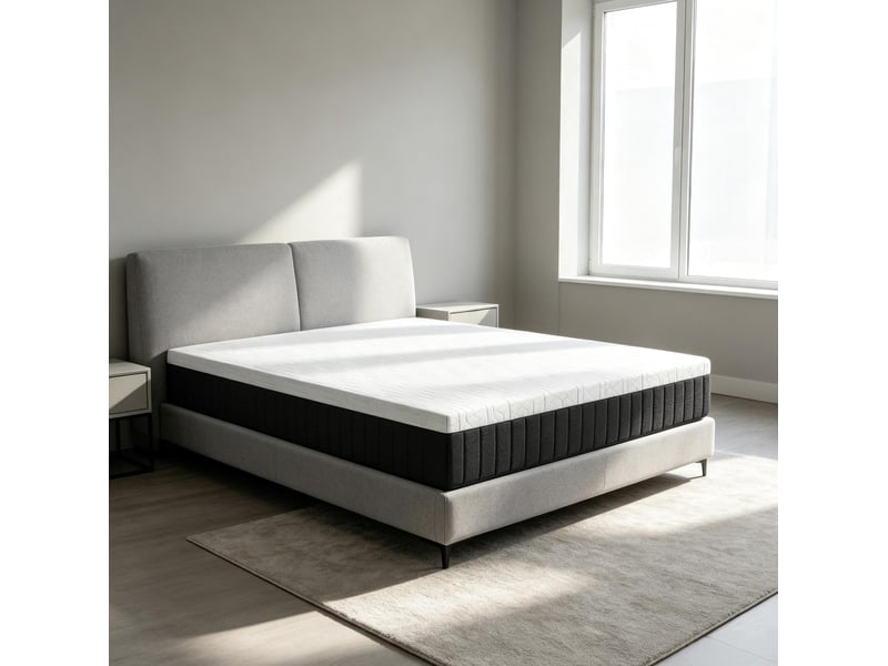  Matelas 140 x 190 cm 2 personnes, mousse à mémoire de forme, ressorts ensachés 7 zones, 25 cm  - Conforama B