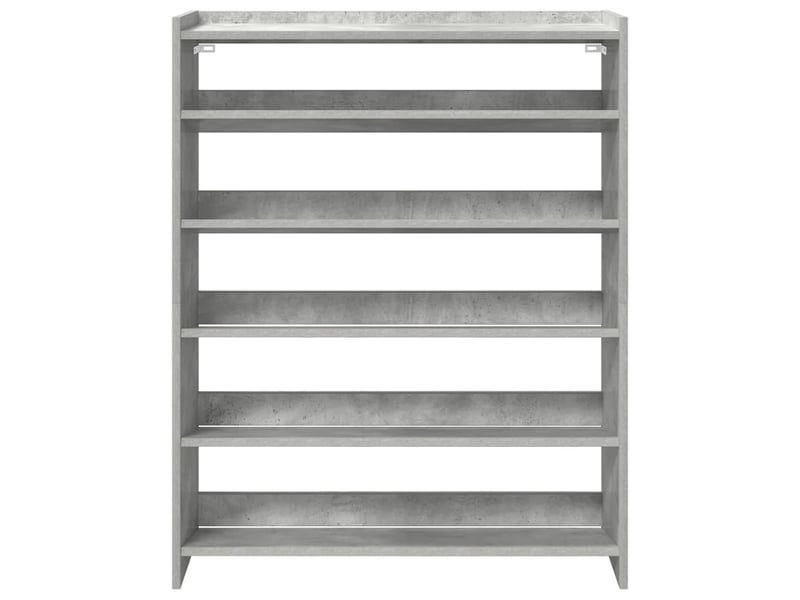  Meuble à chaussures, étagère à chaussures gris béton 80x25x100 cm bois d'ingénierie  - Conforama D