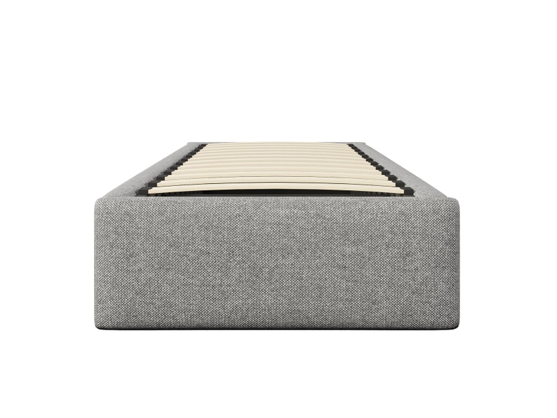  Lit avec tiroirs 90 x 200 cm rangement hydraulique lit coffre lit rembourré structure plateforme coloris gris  - Conforama A
