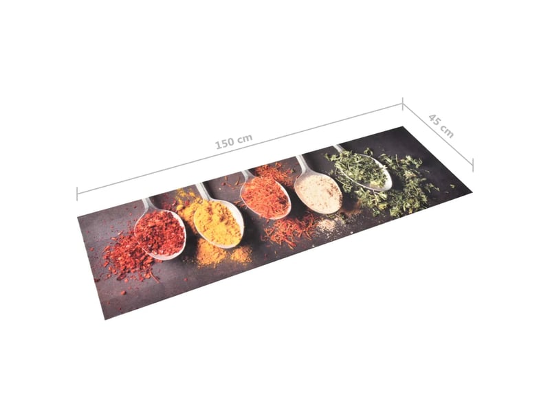  Tapis rectangulaire lavable 150 x 45 cm absorption rapide anti-dérapant style moderne en polyamide gris 02_0046540  - Conforama E