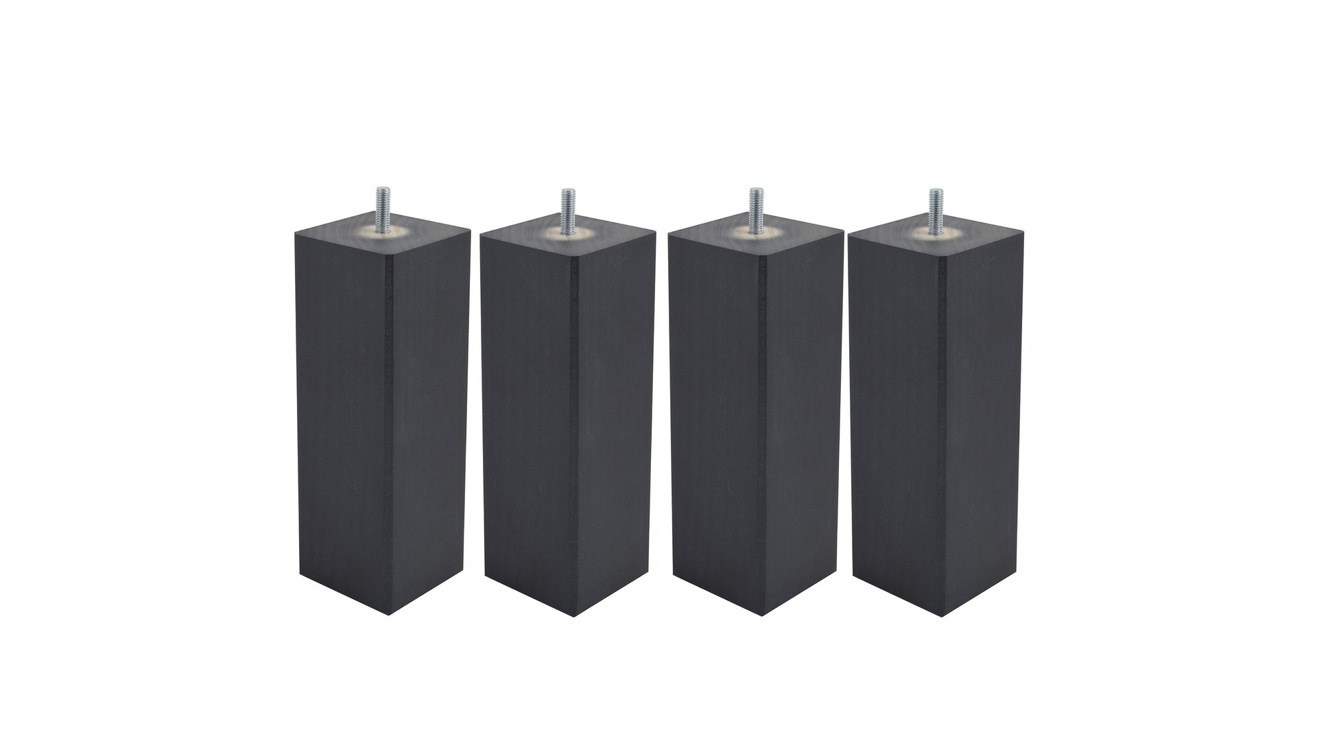 8 HEURES Jeu de pied (x4) bois massif 25 cm NIGHTITUDE 4 CARRES H25 S8 gris Conforama