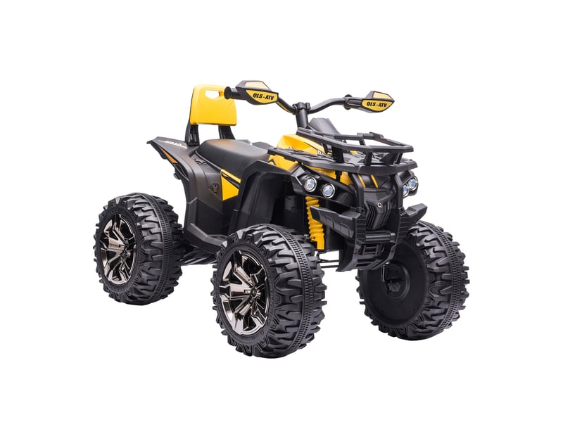 Quad électrique 12 v pour enfants avec phares et batterie rechargeable, 3-5 ans, 100 x 65 x 73 cm, jaune - Conforama B