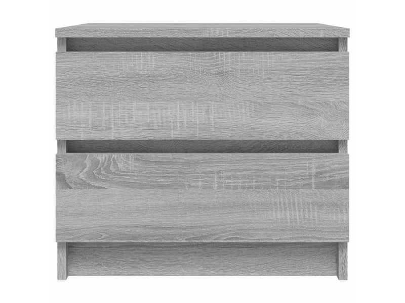  Lot de 2 tables de chevet - cabinet de chevet - table de nuit sonoma gris 50x39x43,5cm bois ingénierie  - Conforama C