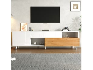 Meuble tv coloris bicolore 180 cm <strong>ELVMI</strong>  <strong></strong>