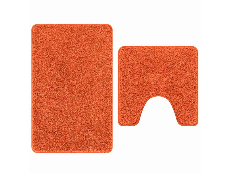 Ensemble de tapis de bain antidérapants 2 pc orange 50 x 50 cm cf64745  - Conforama A