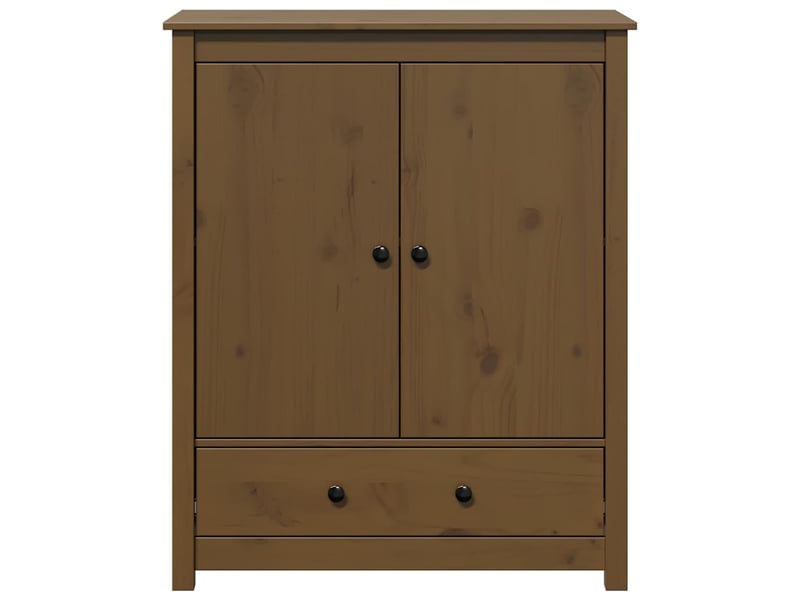  Buffet - bahut - meuble de rangement marron miel 83x41,5x100 cm bois massif de pin  - Conforama E