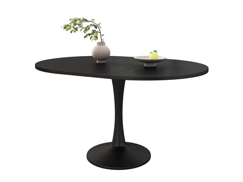  Table extensible ovale noire 100-140 x 100 cm Fay Lum - Conforama A