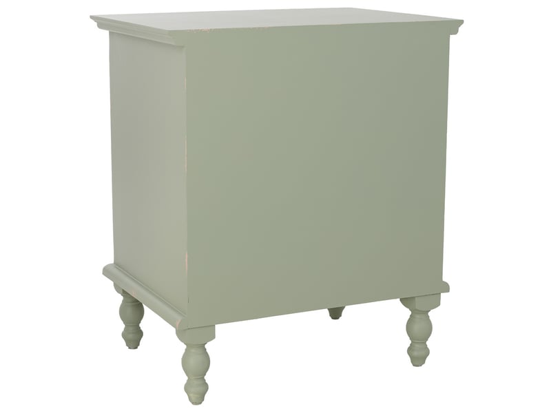  Table de chevet en bois vert 52x38x59 cm h  - Conforama D