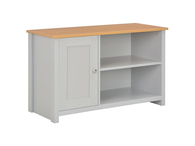  Meuble tv - banc tv - meuble de rangement gris 95x39x58 cm  - Conforama B