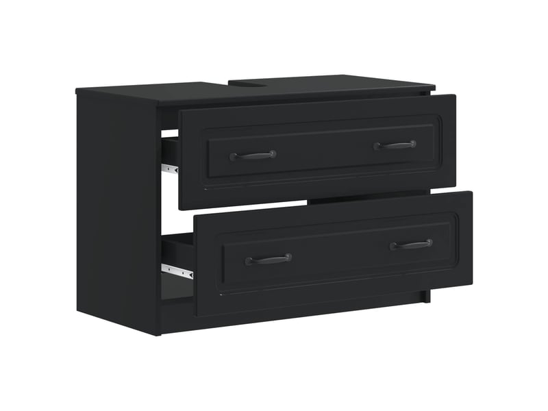  Meuble sous lavabo de salle de bain utrecht noir cf64937  - Conforama C