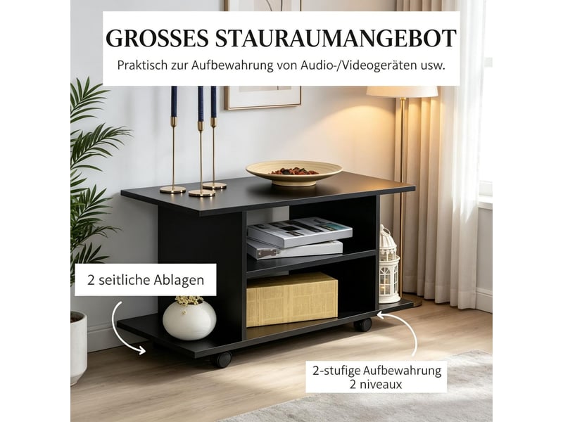  Meuble tv meuble mobile meuble de salon fonctionnel meuble bas multimédia meuble d'appoint  - Conforama E