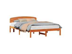 Lit 2 places 160x200 cm coloris marron