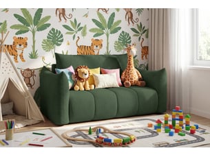 Canapé américain flo, avec fonction couchage, pour enfants, poso, vert (14)