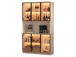 Vitrine coloris blanc OOIILLEE Luxe haut de gamme - 120 cmx200 cm