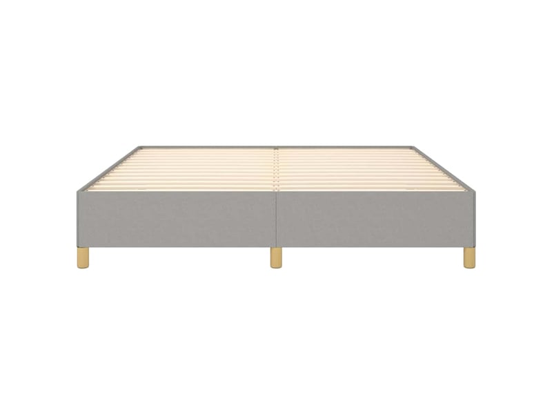  Lit double- lit adulte -  cadre de lit à lattes gris clair 160x200 cm tissu  - Conforama D