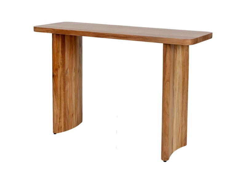  Console d'entrée en bois d'acacia marron 120x40x80h cm  - Conforama D