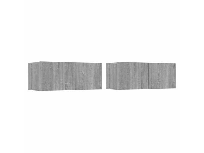  Ensemble de meubles tv 4 pcs sonoma gris bois d'ingénierie shl79405  - Conforama E