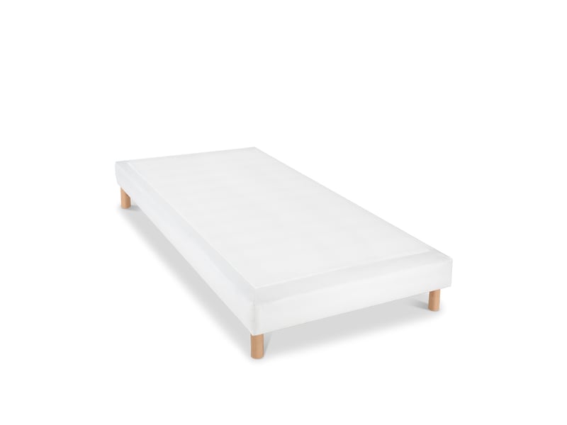 Sommier tapissier simili faro - blanc - 80x190 3SO0207180819.0800 - Conforama A