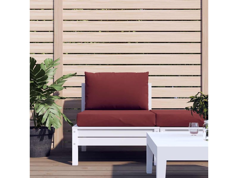  Lot de 2 coussins de palette, coussins de canapé rouge bordeaux mélangé tissu cf59604  - Conforama C